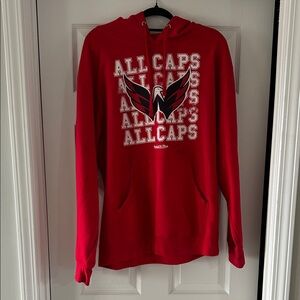 Mitchell & Ness Red Hoodie with Bold Graphic